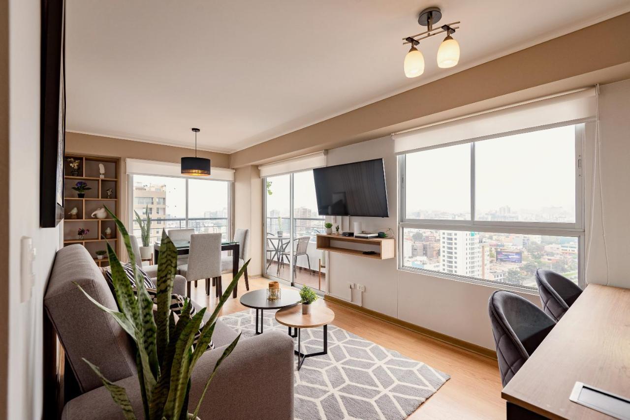 Alu Apartments - Limit With Miraflores Panoramic City View リマ エクステリア 写真