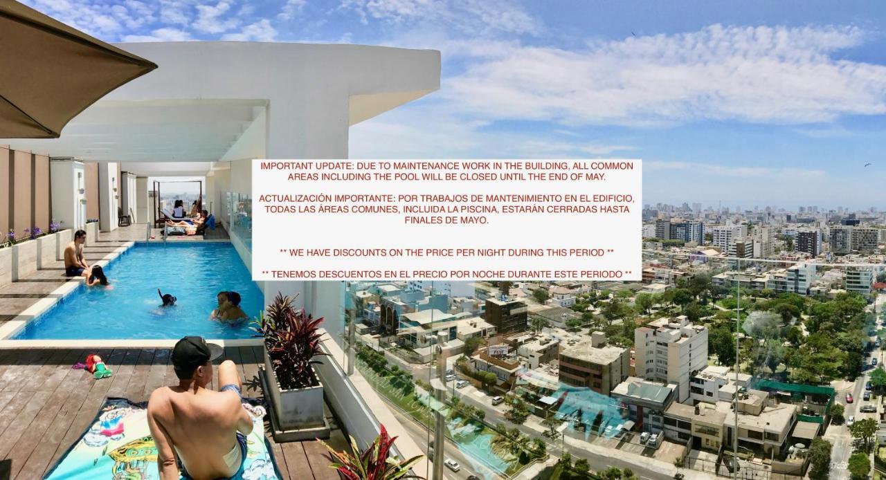 Alu Apartments - Limit With Miraflores Panoramic City View リマ エクステリア 写真